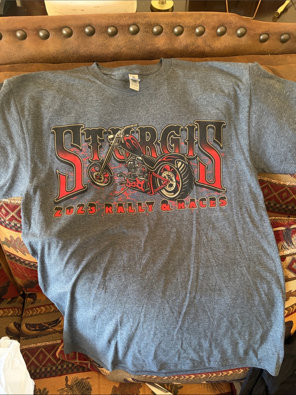 Sturgis Motorcycle Rally & Races T-Shirt 2023 Sz L excellent condition